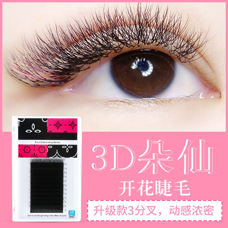 0.05 Clover Grafted Eyelashes Y-shaped 3D Fairy Flower One Second Flowering Kind Of Beautiful Eyelashes Naturally Not Scattered Roots 3-leaf Grass Eyelashes
